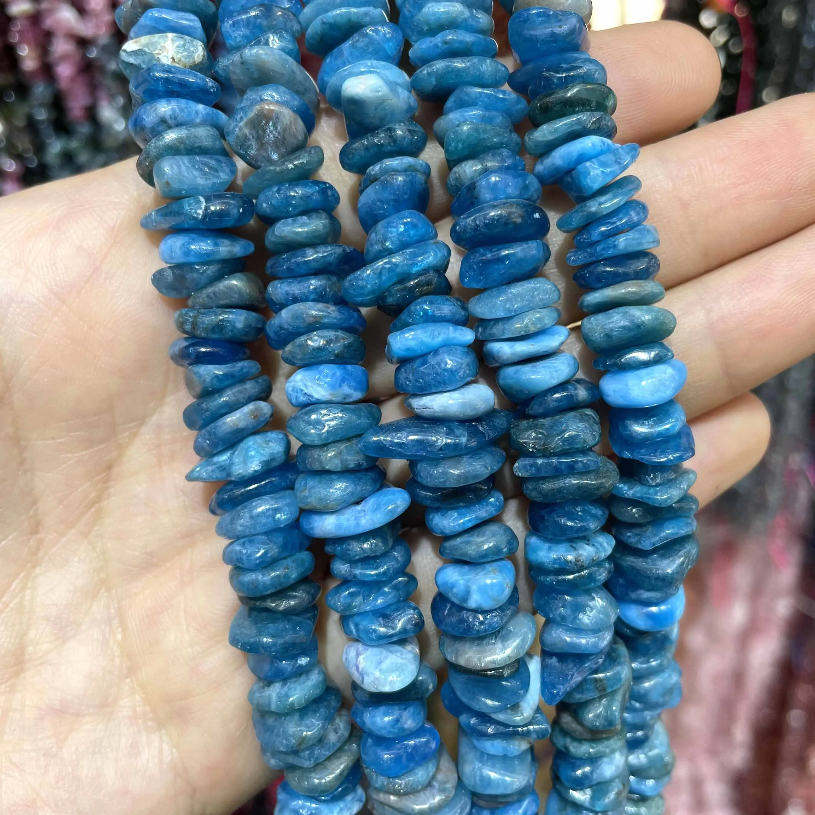 3-12mm Natural Stone Irregular Agates Lapis Lazuli Tourmaline Spacer Rondelle Beads Charm DIY Bracelet Necklace Accessories