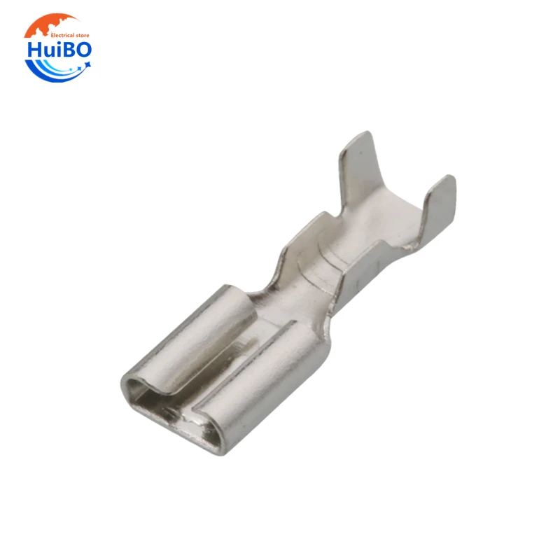 100pcs Female 3.8 Plug Spring Cold Press terminal 3.8mm Crimp Connectors DJ622-D3.8A thickness 0.3