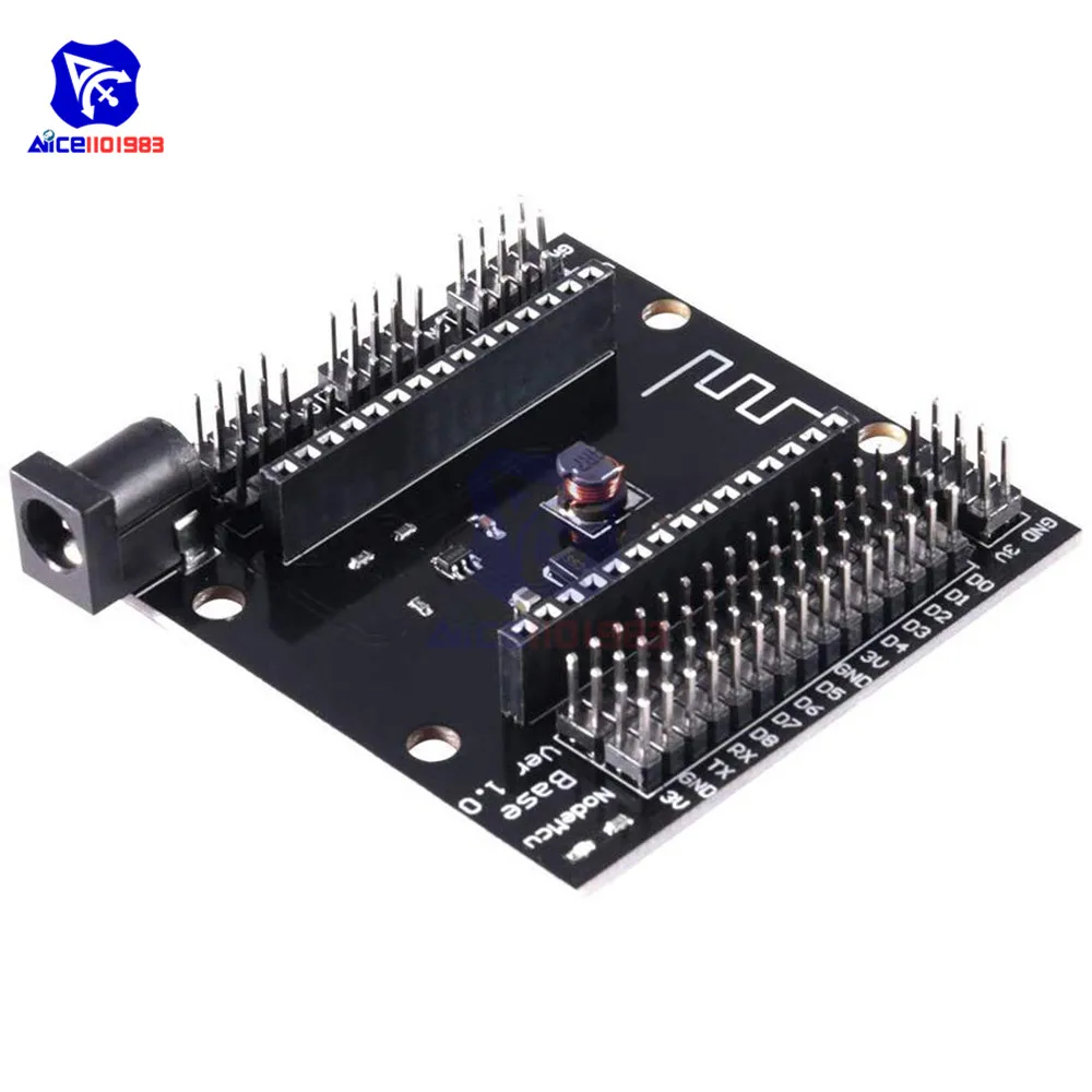 diymore NodeMcu Base Module 5.5x2.1mm DC Power Supply Board for NodeMcu V3 ESP8266 ESP-12E CH340G WIFI Module for Arduino IoT