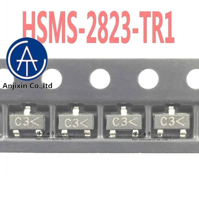 

10pcs 100% orginal and new Schottky barrier diode HSMS-2823-TR1 silk screen C3 SOT-23 in stock