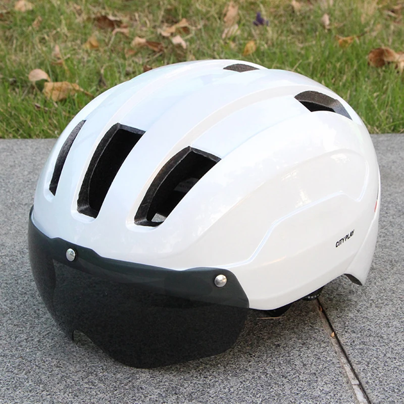 

Велосипедные очки, шлем для самоката, защитное снаряжение, городской защитный шлем для поездок, мужской, женский, мужской, дорожный велосипед, защитный спортивный шлем для улицы