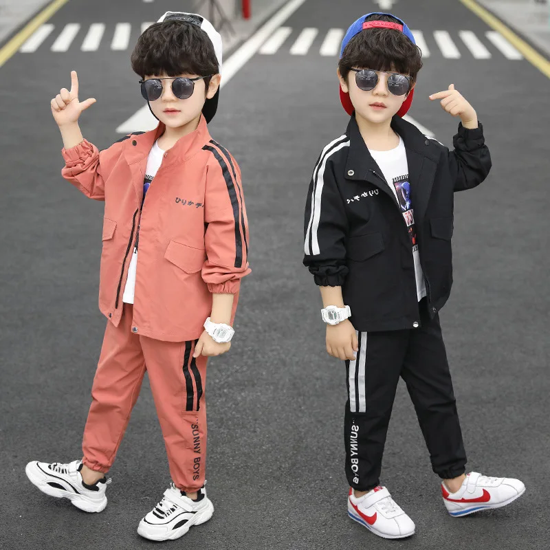 

Fashion Spring Summer Children's Clothes Suit Baby Boys T-shirt + Pants 2pcs/Set Kids Teenage Top School Gift Beach Boy Clothing