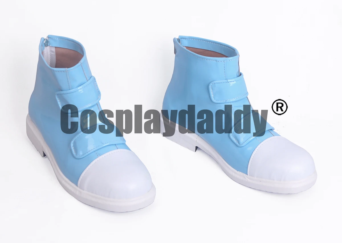 Bulma Bloomers Initial Ver. Anime Cosplay Blue Shoes Ankle Boots S008