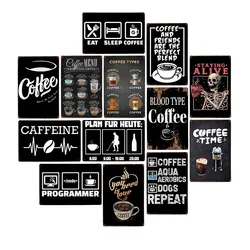 Coffee Metal Tin Sign Bar Cafe Vintage Decor Plate Coffee Shop Decoration Pub Club Wall Decorative Drink Poster 20x30cm