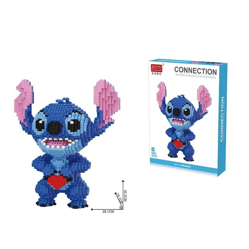 5217pcs+ Magic Blocks Heart Stitch Figure Model Mini Assembled Angel Connection Mirco Bricks Toys for Christmas