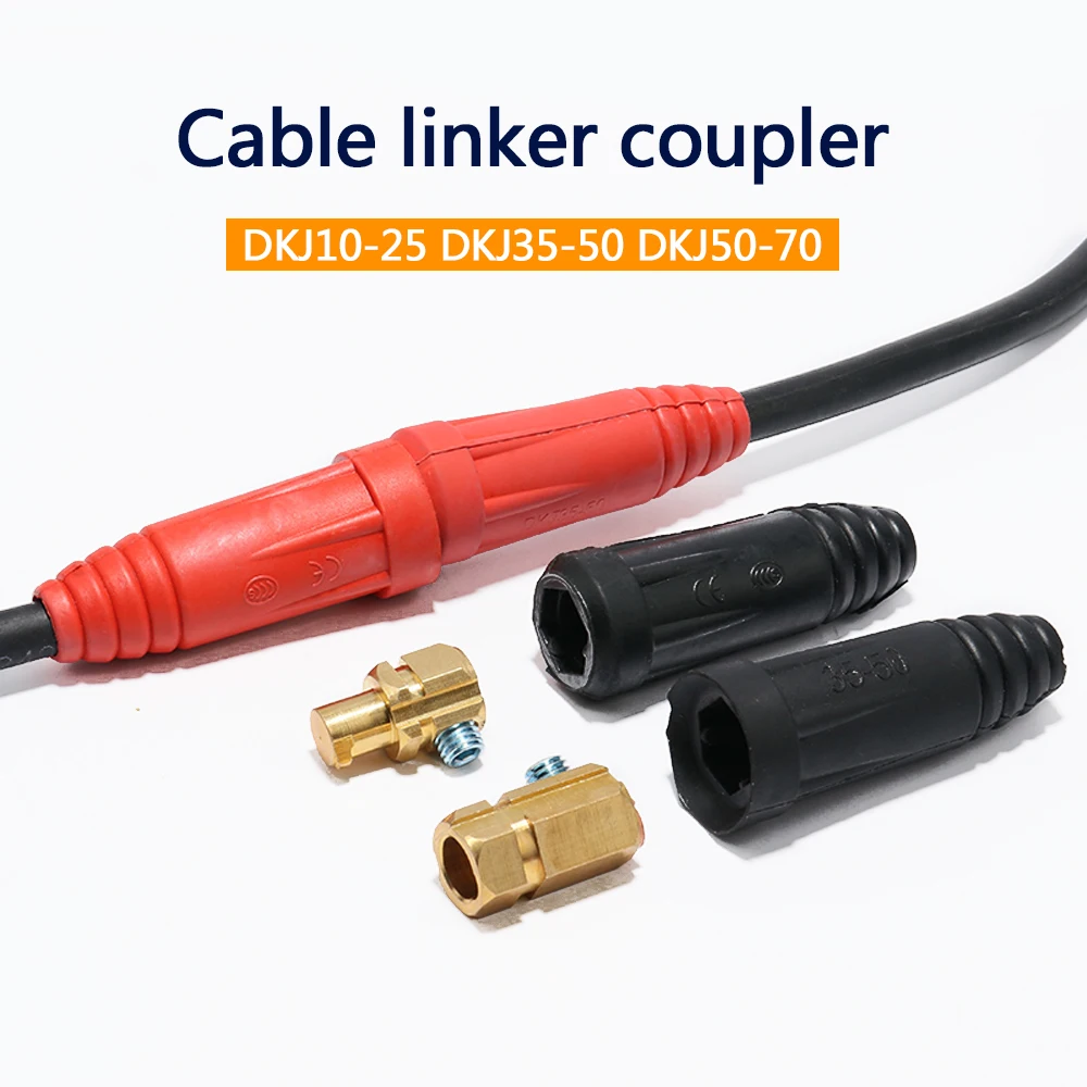 Tig Mig-conector de Cable para máquina de soldar, conector rápido, enchufe de máquina de soldadura, DKJ10-25 35-50 50-70, Europa, 1 par