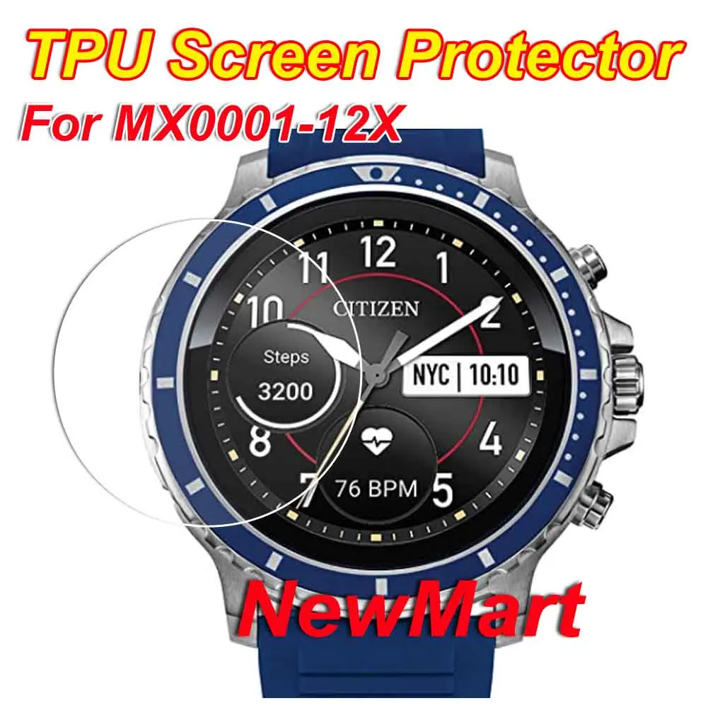 3Pcs For MX0001-58X MX0002-52X MX0007-59X MX0000-07X MX0008-56X MX0007-P9X  TPU Nano Screen Protector For Citizen CZ Smart Watch