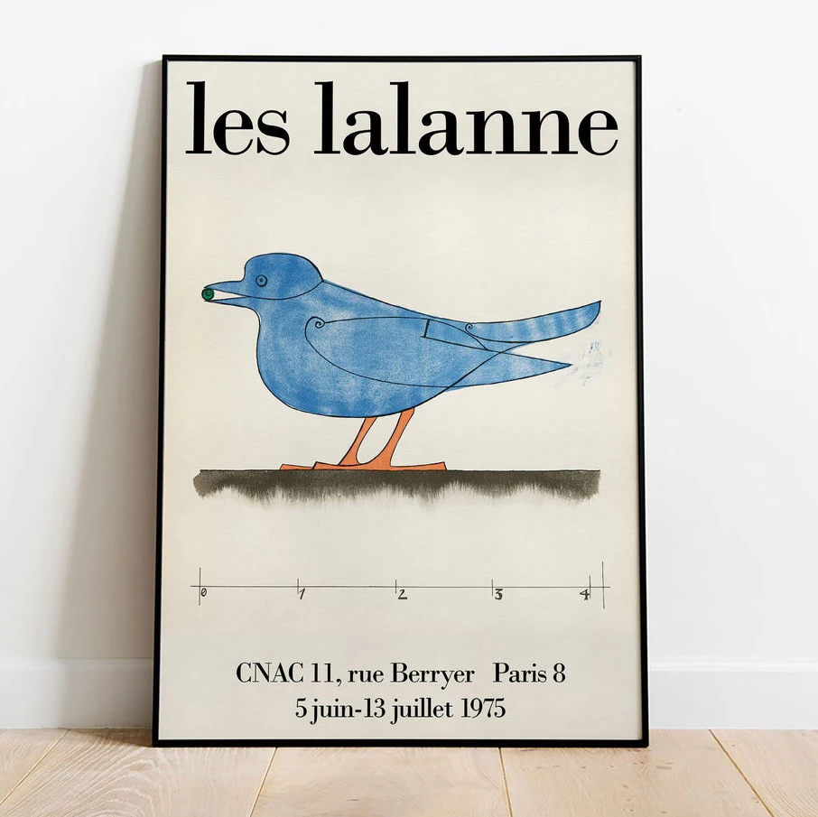 

Canvas HD Prints Les Lalanne Poster Wall Art Blue Bird Home Decoration Painting Modular Vintage Pictures For Living Room Frame