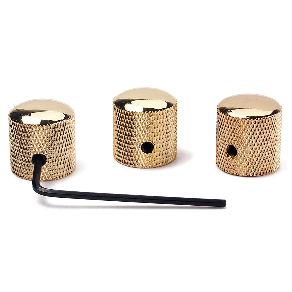 Metal Electric Guitar Knobs Bass  Durable Metal Volume Tone Cap Dome Knobs Guitarra Cap Tone Control Knobs