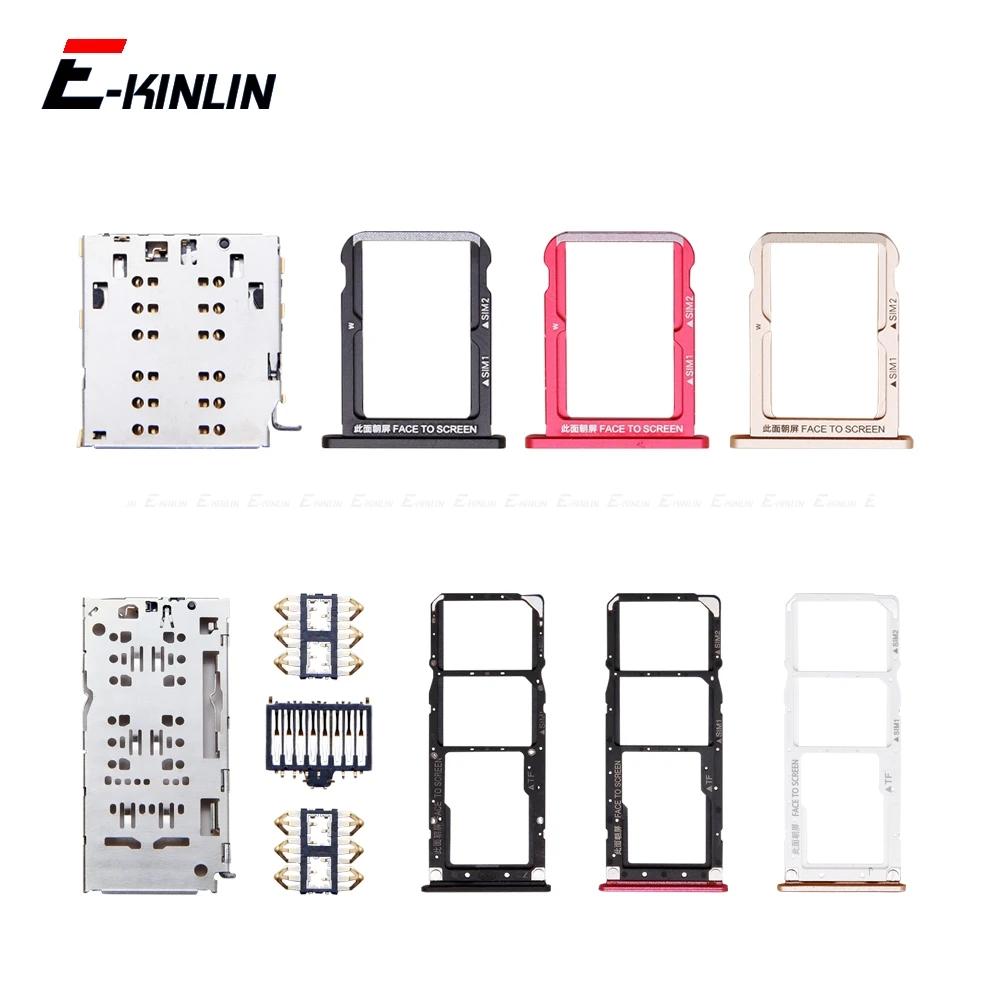 

Sim Micro SD Card Socket Holder Slot Tray Reader For XiaoMi Mi A2 Lite 6X Adapter Container Connector Replacement Parts