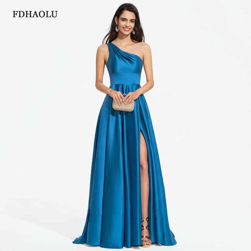 

AE23 New Arrival One Shoulder Long Evening Dresses Robe de soiree Dubai Formal dress Party Vestidos Elegantes Prom Dress