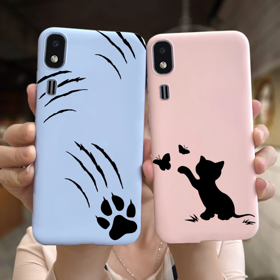 Funda de teléfono para Samsung Galaxy A2 Core, cubierta trasera de silicona suave, Gato divertido, A2 core A2Core A 2 Core