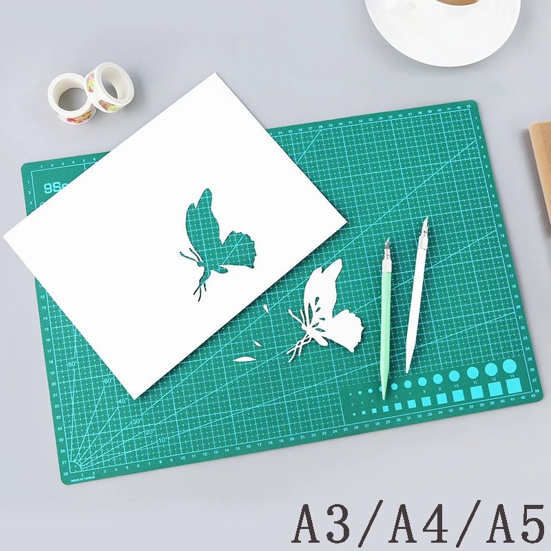 A3 A4 A5 Leather Craft Cutting Mat Board Engraving Soft Pad Hand Writing Plank, 3mm Thickness Inch Size Cutting Mat Punch Sewing