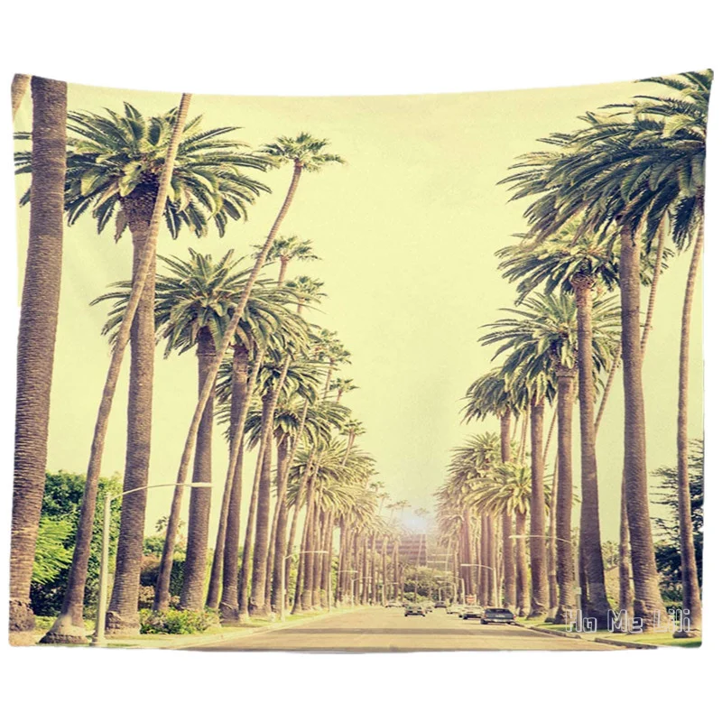 Palm Trees Los Angeles Beverly Hills California Psychedelic By Ho Me Lili Tapestry Decorations Room Dorm