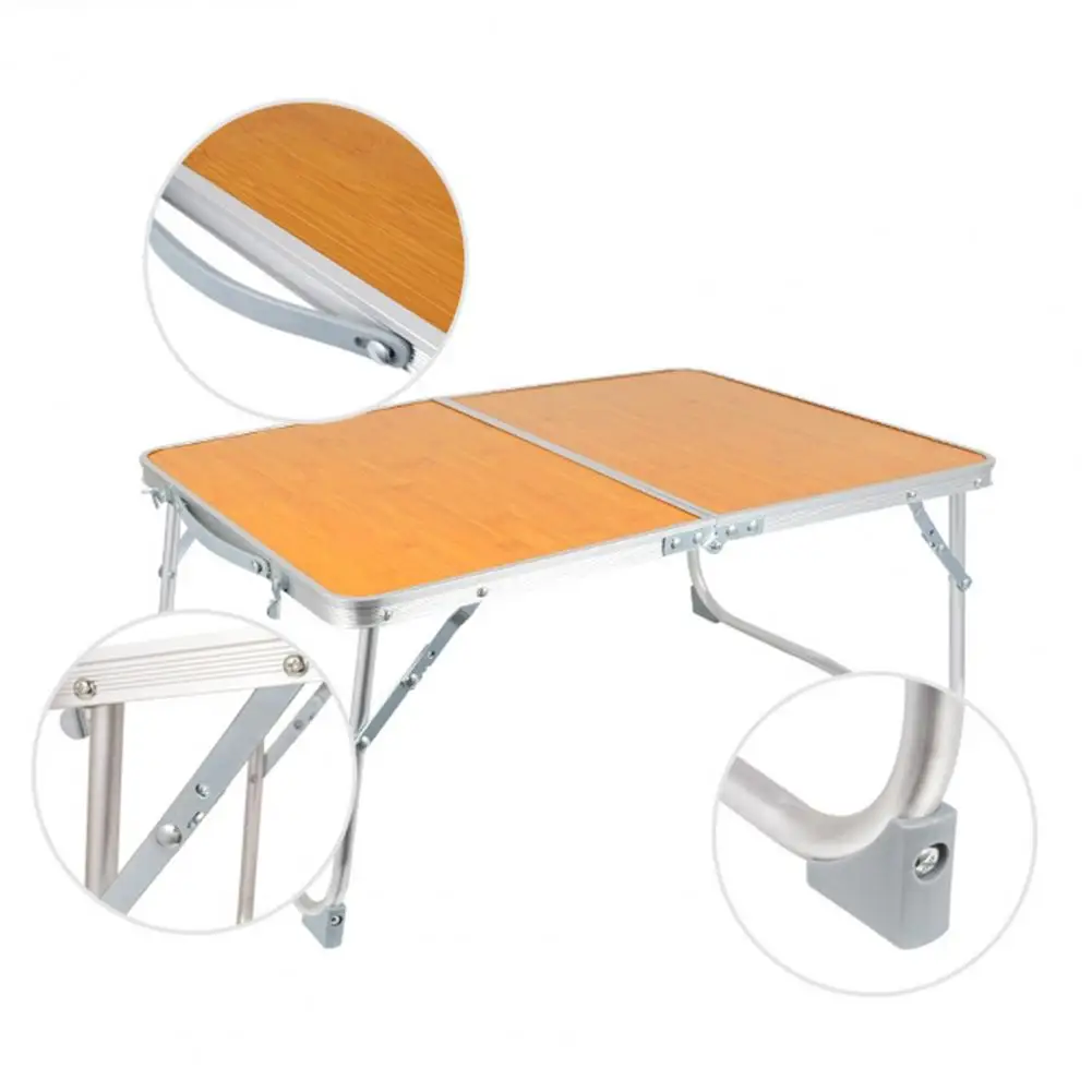 Computer Desk Folding Table Portable Multifunctional Small Collapsible Bamboo Table for Outdoor Camping Furniture