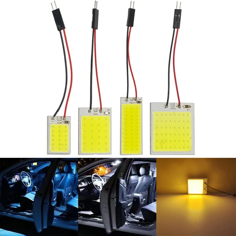 promotion T10 BA9S W5W COB 24SMD 36SMD 48SMD Car Led Auto Interior Reading Lamp Bulb Light Dome Festoon Vehicle Panel Lamp 12V