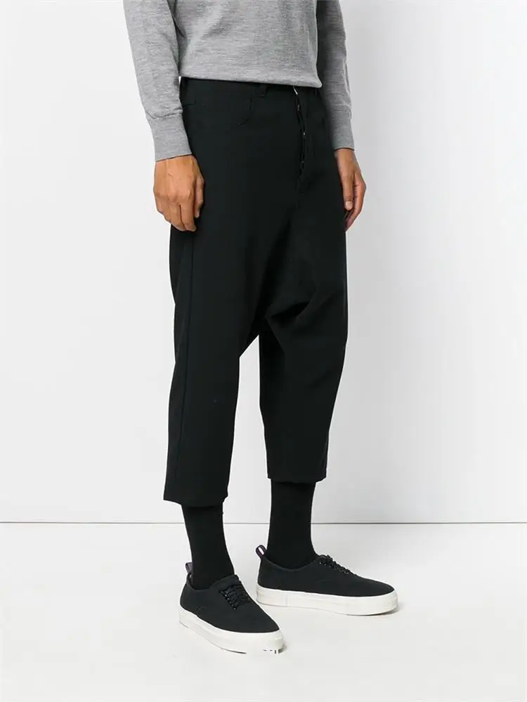 Men's new plus-size loose casual men's hair stylist fashion catwalk street style casual Haren pants plus-size clothing