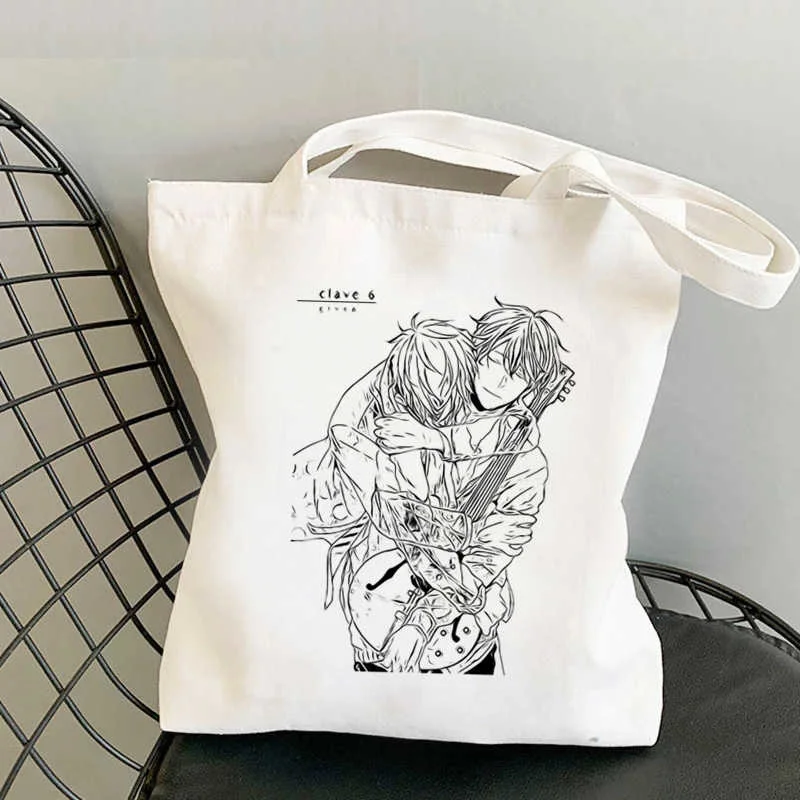 Bolso Shopper con estampado de Anime japonés para mujer, bolsa de compras, bolso de lona, bolso de hombro informal, bolso ecológico de alta capacidad