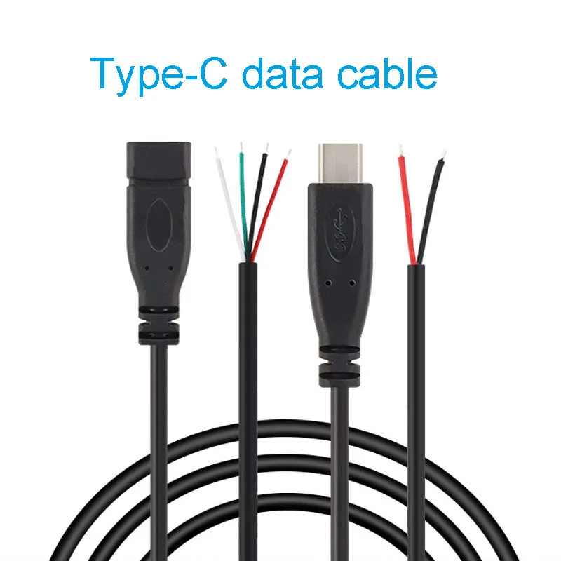 2Pin 4Pin Type C Male/Female to bare open end 2 core 4 cores Usb data quick charging cable