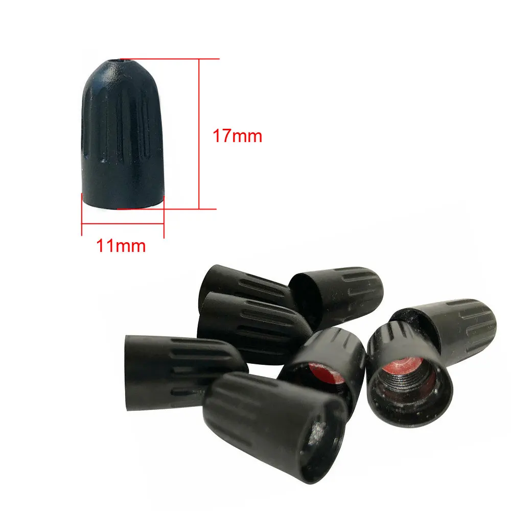 10Pcs BLACK Cone Style Plastic Tire/Rim Valve Stem/Wheel Dust Cover Caps For Schrader Valve Universal Replacement Useful