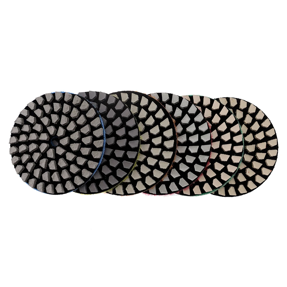 Imagem -03 - Topo Diamante Polegada Seco Polimento Almofada Super Flexível Discos de Lixamento Novo Design Mármore Granito Pedra Telha 80 mm Moagem Rodas Peças