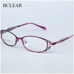 BCLEAR Donne Prescrizione Optical Occhiali Da Vista Frames con Golden Scava Fuori Occhiali Da Vista Telaio Con Il Fiore Per Occhiali Femminili Occhiali