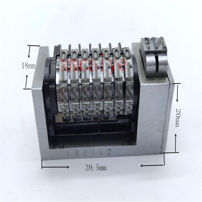 

4 pieces 7 Digit 4X8 clockwise 0.1.2.3.. Roman Backward Letterpress Rotary Numbering Machine