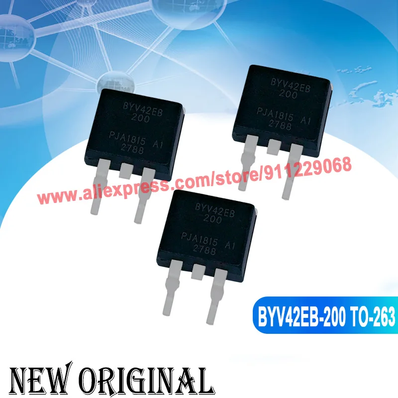 (5 Pieces) BYV42EB-200 TO-263 -200V -30A / BTS640S2  650V 43.3A / LM1084IS-3.3 TO-263 / IXTA1N120P 1200V 1A TO-263