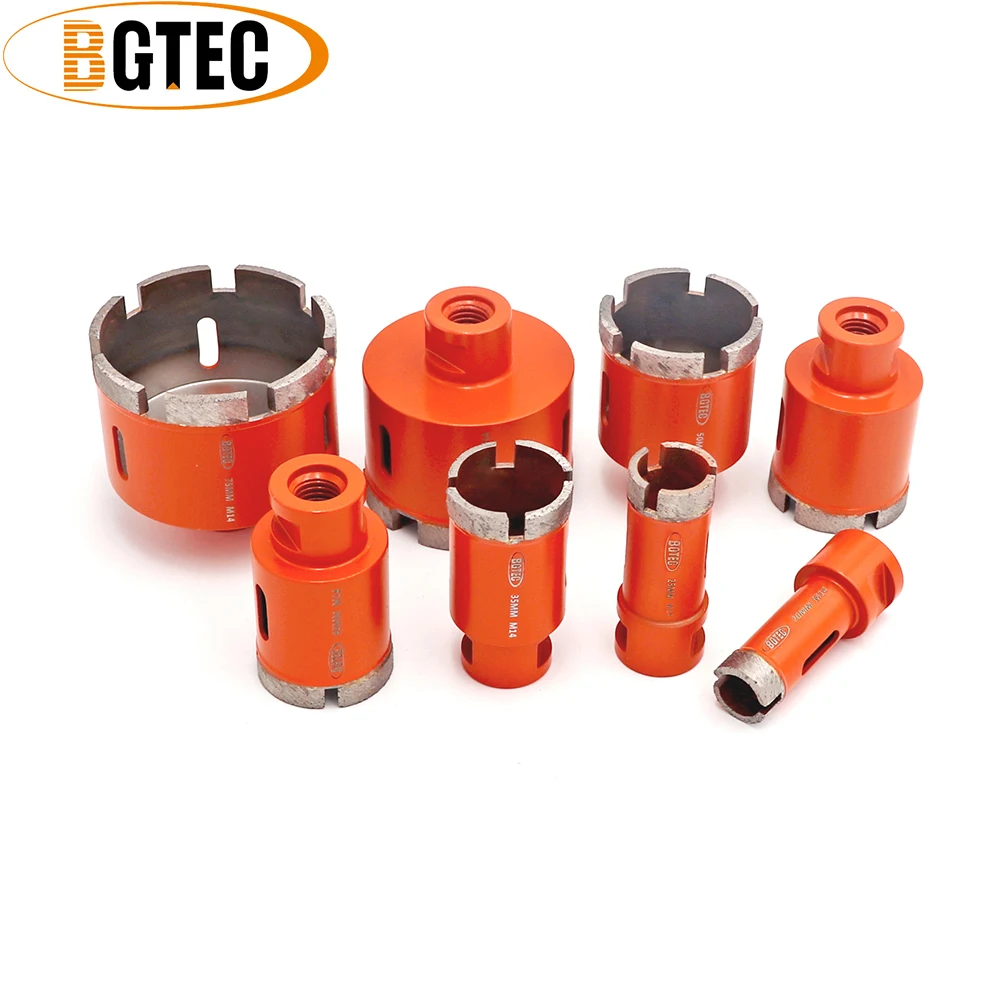 

BGTEC 1pc Dia20-75mm Diamond Drill Bits Core Bits M14 or 5/8"-11 Thread Wet Drilling Crown Marble Porcelain Tile Welded Hole Saw