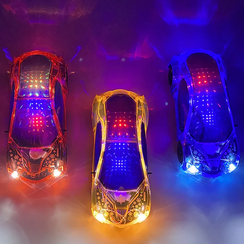 Children Electric Luminous Universal Sports Car Model Toy For Kids Glowing Colorful 3D Cool Lighting Music Children Toddler Gift