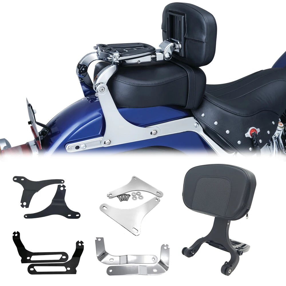 Wielofunkcyjne oparcie kierowcy pasażera Sissy Bar dla Harley Fat Boy Street Bob Dyna Softail Sportster Touring Road King