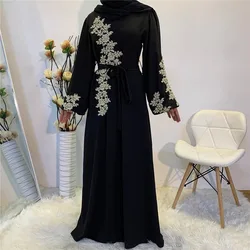 Abaya Embroidered Muslim Long Dress Women Pearls Kaftan Abayas Robe Femme Musulmane Dubai Hijab Vestido Islamic Clothing Abayat