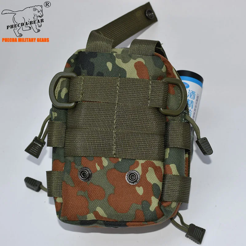 flecktarn 1000D nylon tactical MOLLE bag multi-function medical bag outdoor tourniquet pouch outdoor smartphone bag sling