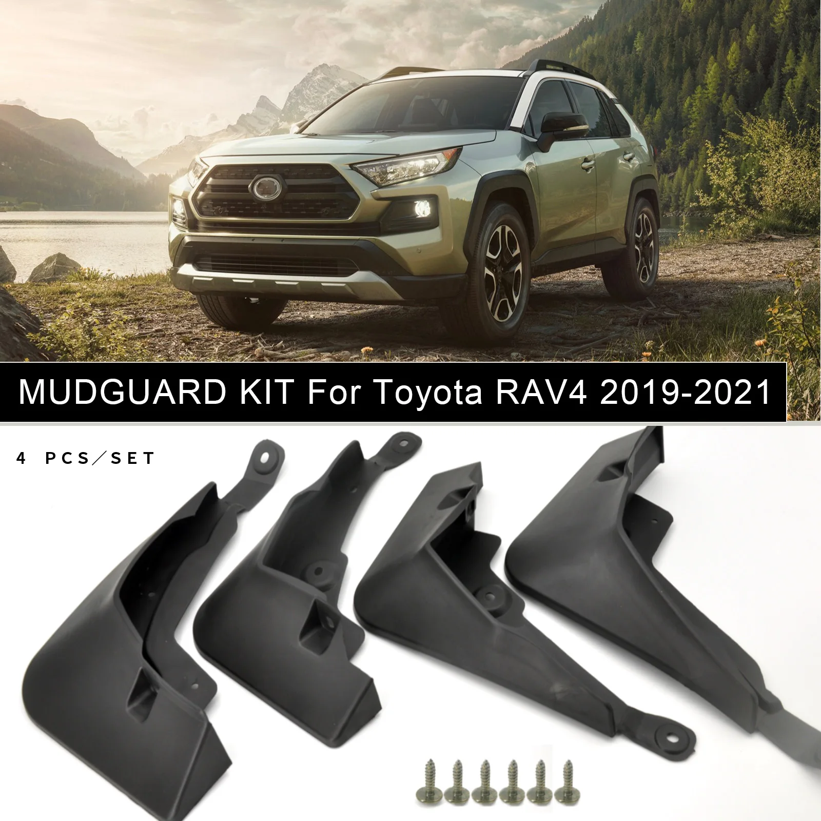 

4 шт., передние и задние брызговики для Toyota RAV4 2019 2020 2021 XA50