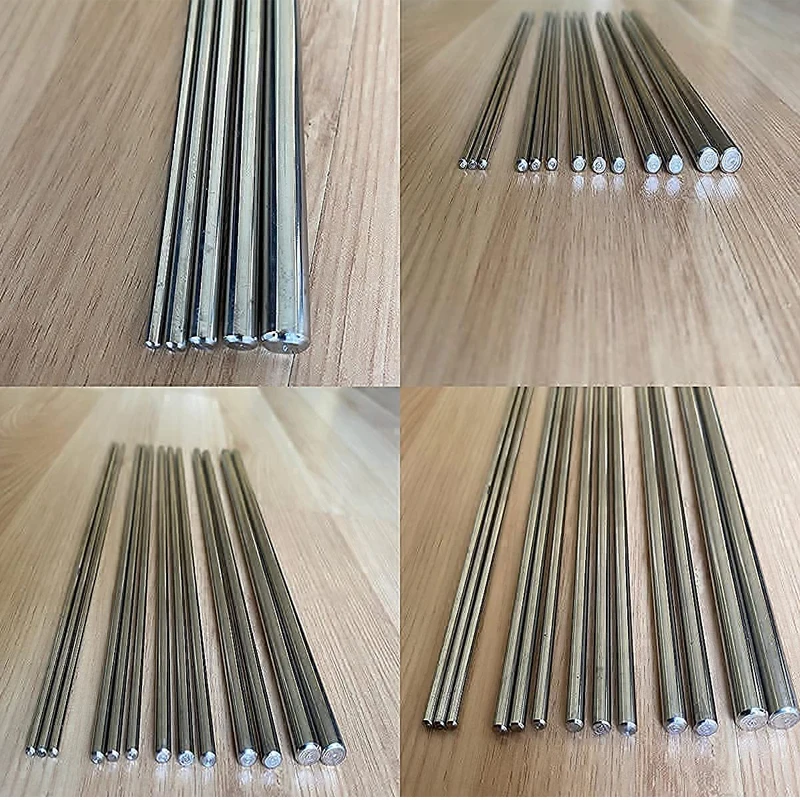 1/5PCS 2/2.5/3/4/5/6/8/10/14MM Stainless Steel Solid Round Rods Axis Linear Shaft Bearing  125-500mm Long