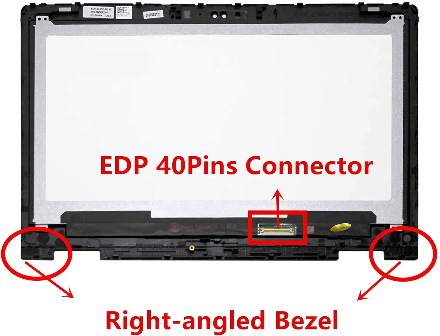 Original 13.3 portable display for dell inspiron 13 5379 5368 5378 0fctg8 lcd touch screen fhd 1920*1080 square frame replacemen