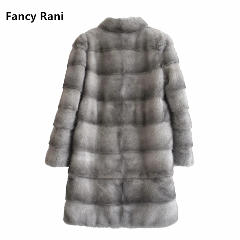 Fancy Rani Real Mink Fur Coat Natural Women Winter Long Leather Jacket Luxury Female Clothes  2023 Mink Fur Coat Women Promotion