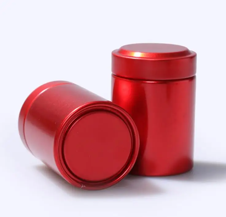 100pcs/lot 5.5*3.7cm Tinplate Mini Tea Caddies Teabox Travel Outdoor Sealed Jar Cans tea box Tin storage boxes SN2928