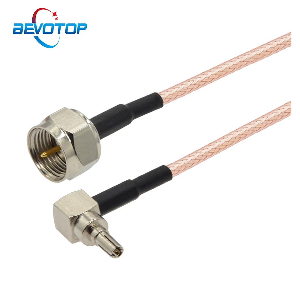 Cabo extensor de antena 2 argolas, conector macho para crc9, antena de extensão 3g