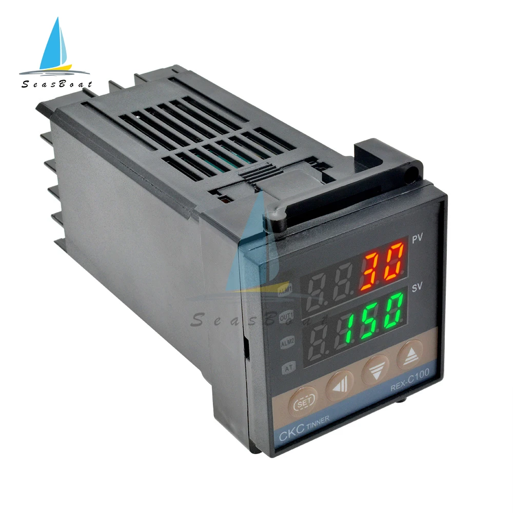 100-240VAC REX-C100 PID Intelligent Temperature Controller Universal/K Type REX C100 Thermostat SSR Relay Output