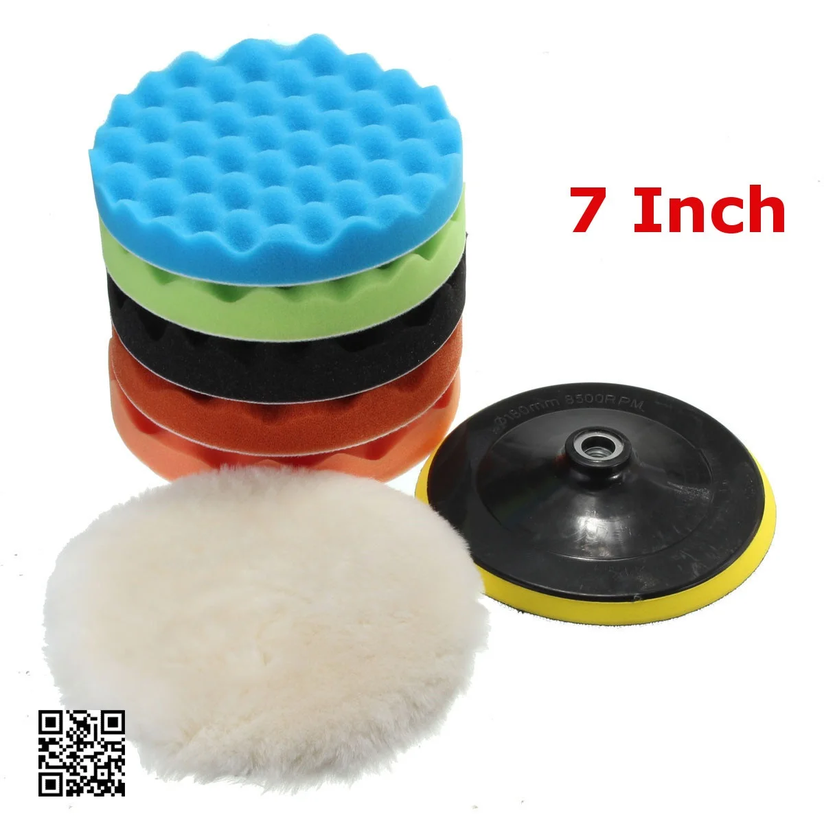 7x3 ''5'' 6 ''7 'バフ研磨パッドチュアツールキット車用研磨複合研磨