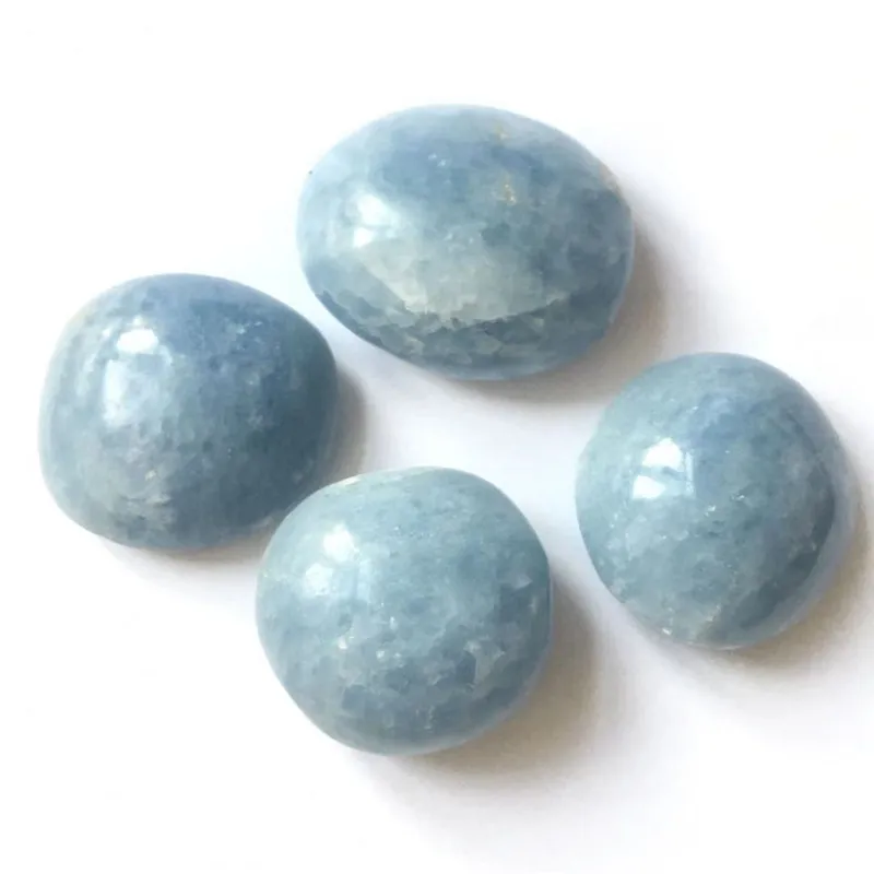 Natural quartz polished crystals healing stones celestite palm for Home Decoration