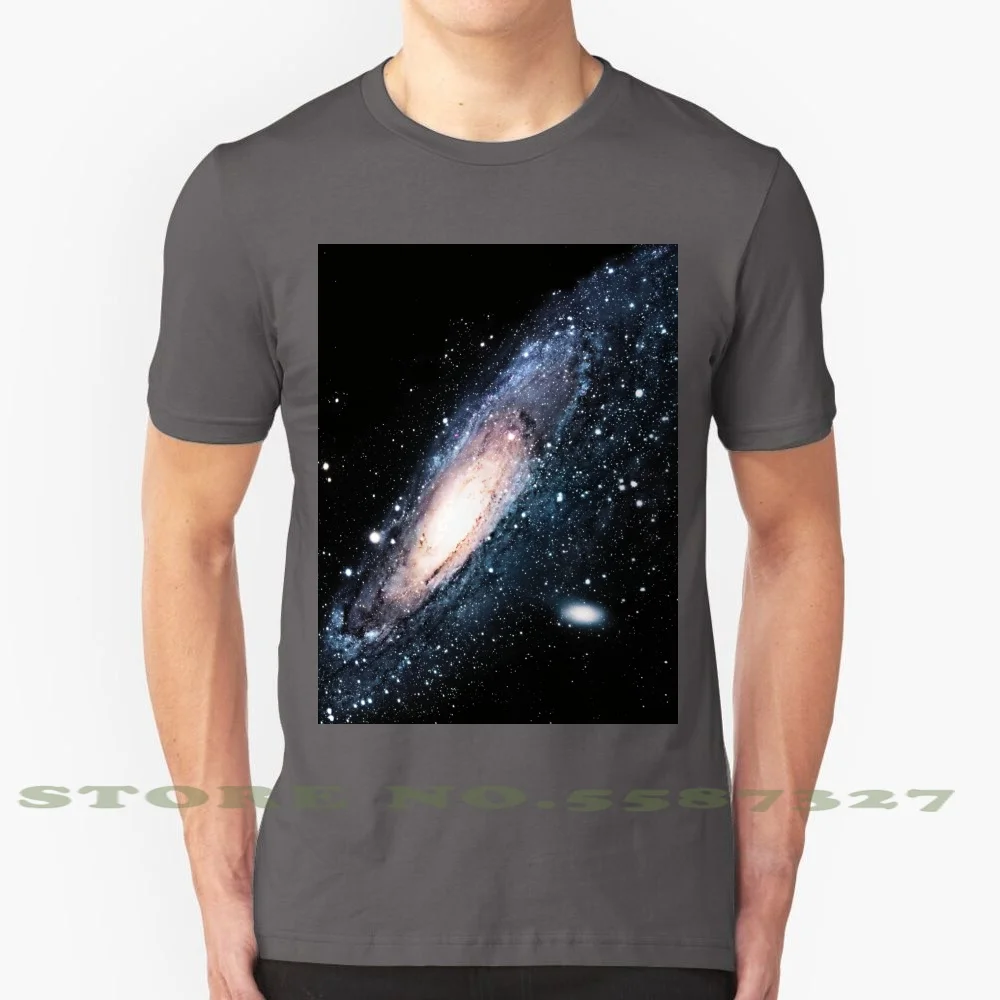 Andromeda Galaxy 100% Cotton T-Shirt Stars Galaxies Universe Pretty Black Purple Blue Andromeda Indie Cool Popular Beautiful