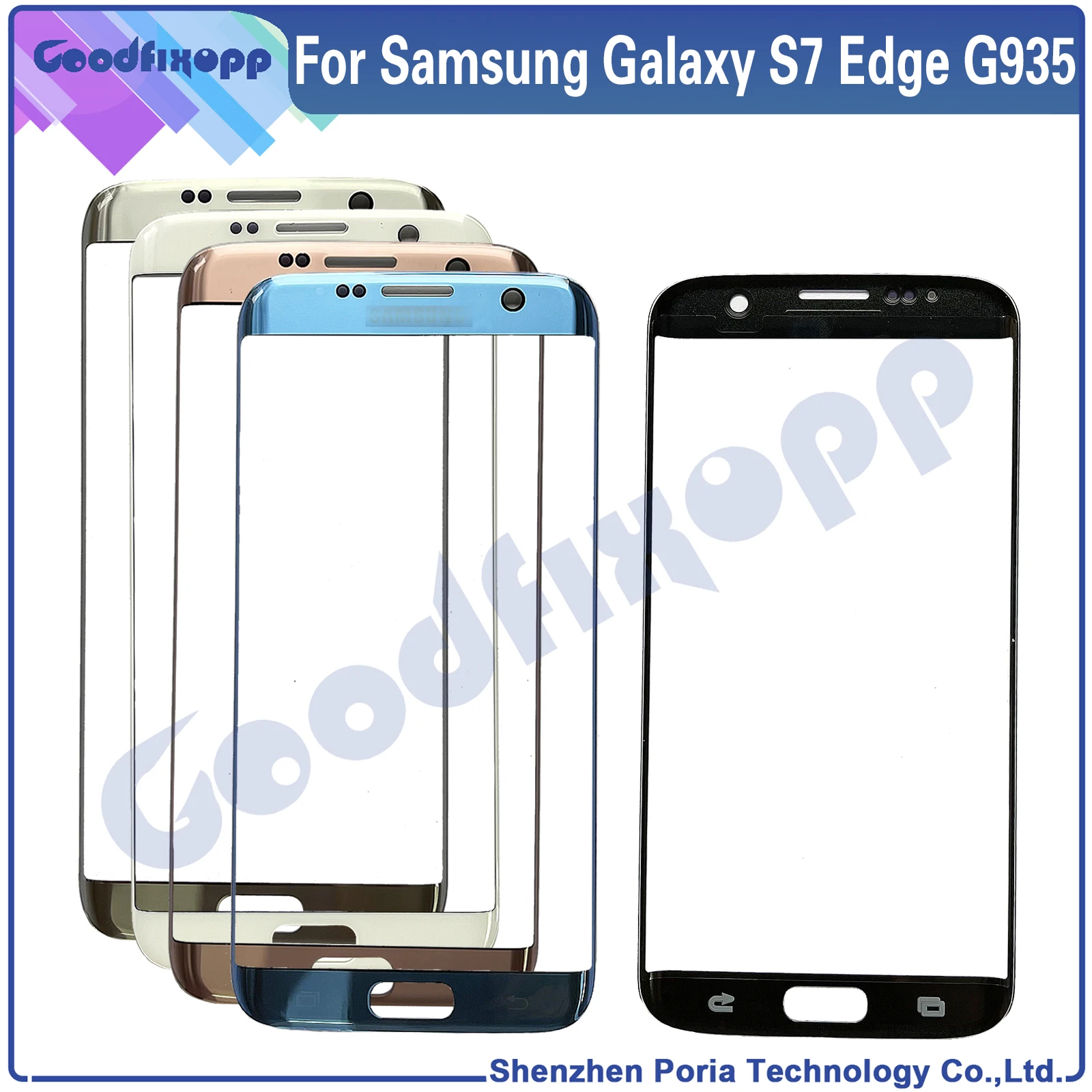 Glass Screen For Samsung Galaxy S7 Edge SM-G935F G935FD G935W8 G9350 G935S SC-02H LCD Display Touch Front Outer External Lens