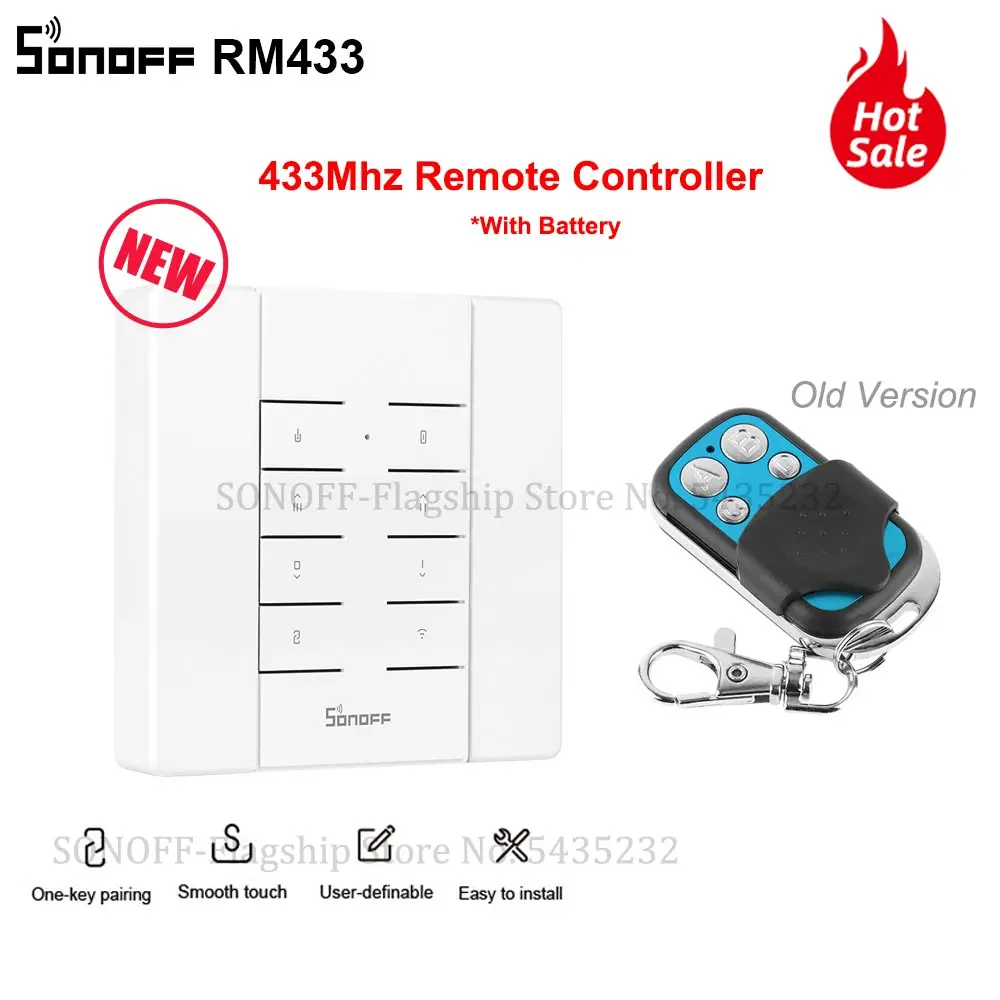 Itead SONOFF RM433 433 Mhz RF Controller 8 Key Wireless Universal Electric Key Remote For sonoff RF TX 4CH PRO R2 Wifi Switch