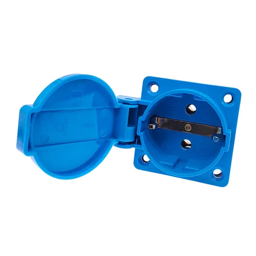 Imagen 2 del producto Enchufe impermeable SCHUKO, enchufe impermeable industrial, cuerpo de contacto de cobre, enchufe europeo