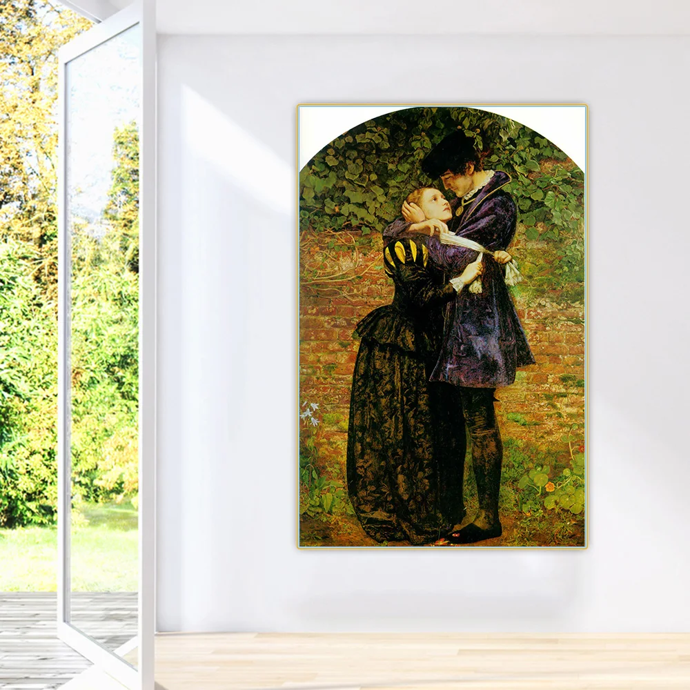 John Everett Millais《A Huguenot》Canvas Oil Painting Artwork Poster Picture Wall Hanging Decor Home Living Room Decoration