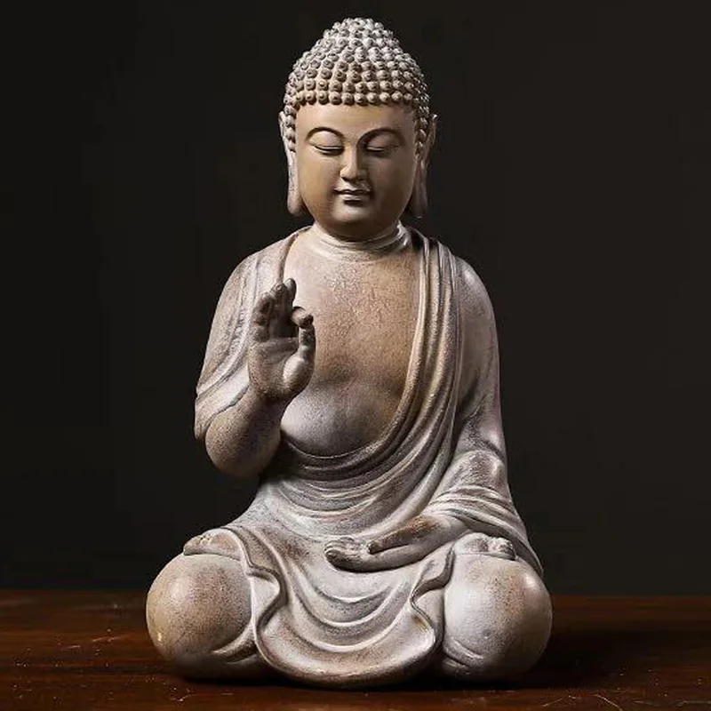 Zen Buddha Statue Decoration, Courtyard Garden Lawn, Furnishing Chinese Creative Gardening, Outdoor Villa Open-Air Yard