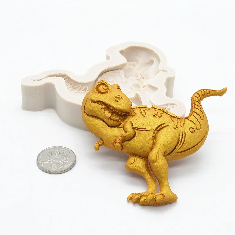 Tyrannosaurus Silicone Resin Mold Kitchen Baking Tool Cake Dessert Lace Decoration DIY Dinosaur Chocolate Fondant Moulds