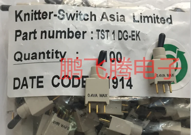 1PCS TST1DG-EK Original German Knitter micro-small button switch 3 feet 2 gear shaking head rocker toggle switch 0.4VA